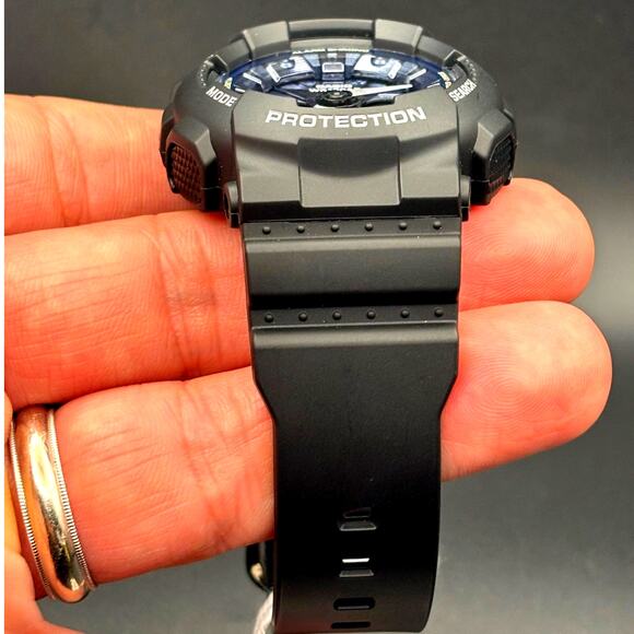Casio Baby-G BA130-1A2 Metallic Blue Black Analog Digital Women\'s 43MM Watch NIB main image 4